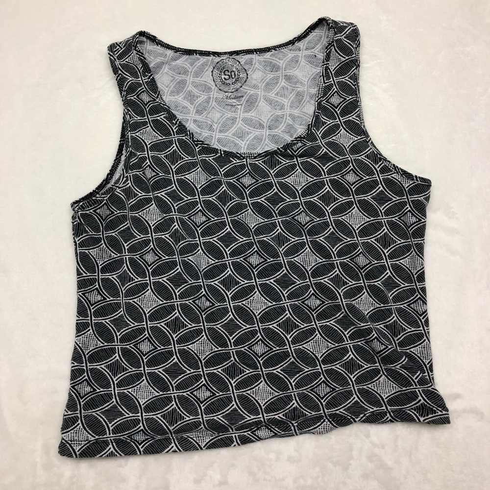 Printed tank top crop top